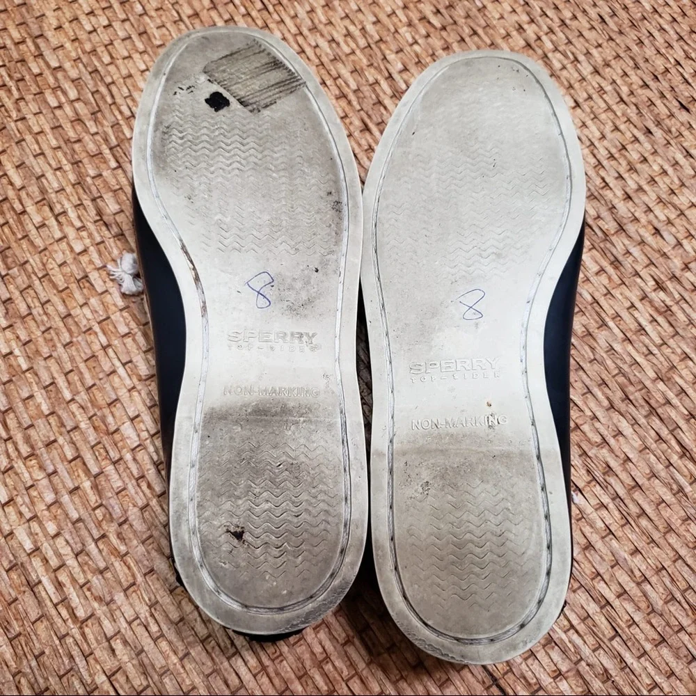 Sperry Top Sider Navy Brown Size 7.5